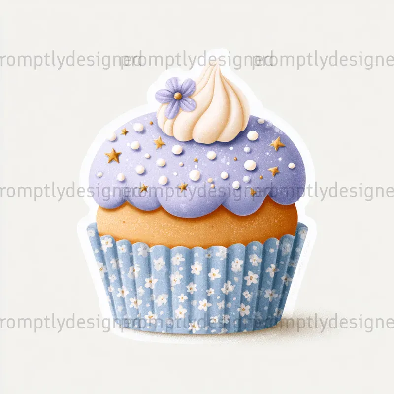 Cute Pastel Cupcake Clip Art