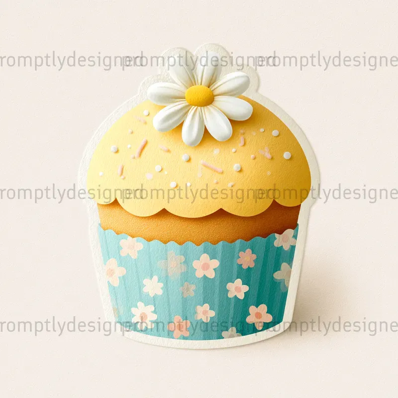 Cute Pastel Cupcake Clip Art