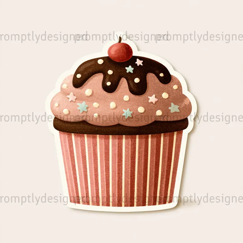 Cute Pastel Cupcake Clip Art