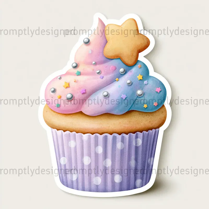 Cute Pastel Cupcake Clip Art