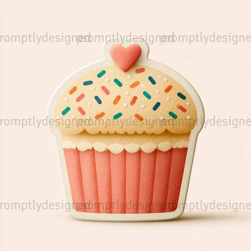 Cute Pastel Cupcake Clip Art