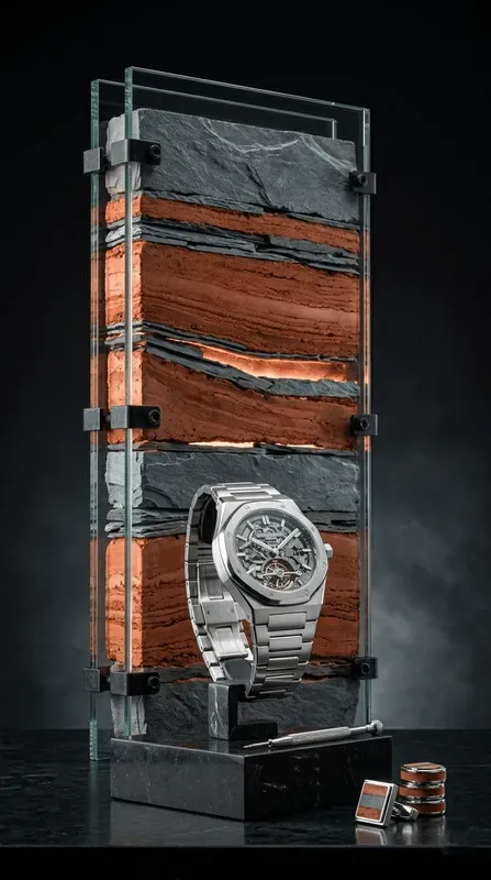 Geological Strata Glasscased Monoliths