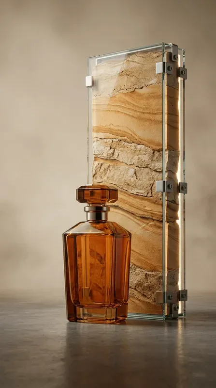 Geological Strata Glasscased Monoliths