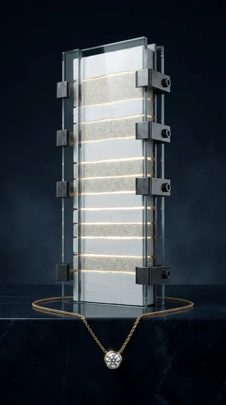 Geological Strata Glasscased Monoliths