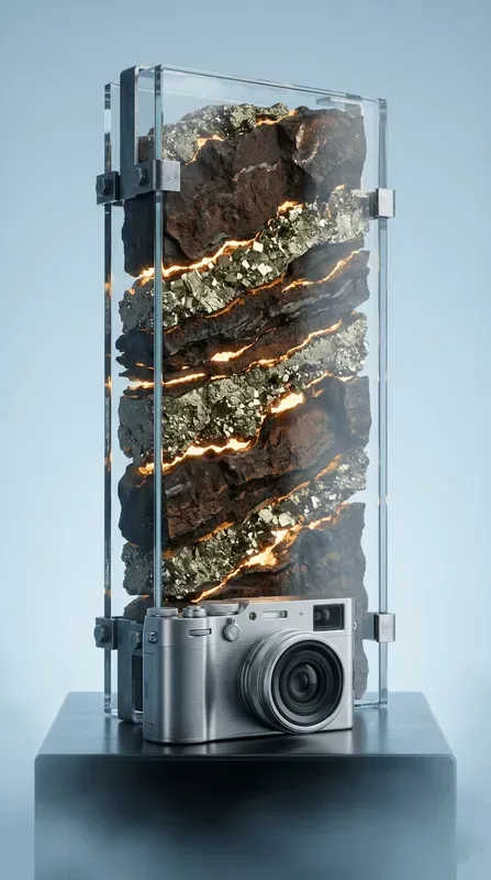 Geological Strata Glasscased Monoliths