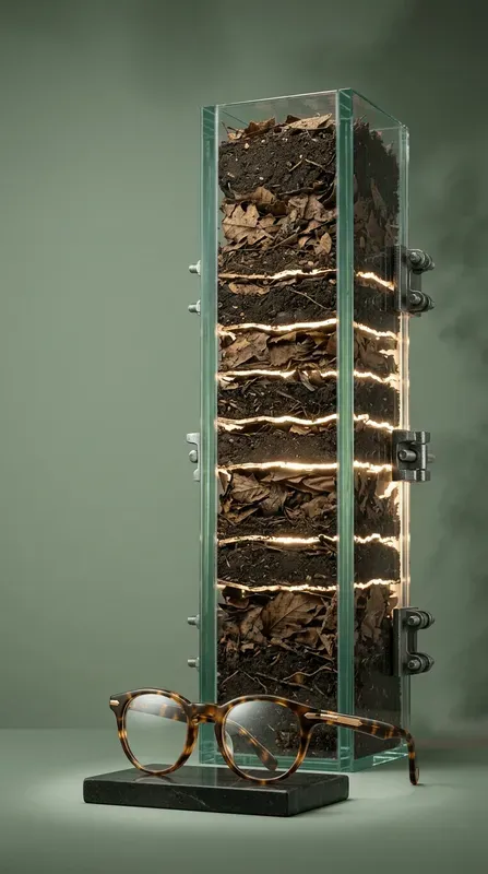 Geological Strata Glasscased Monoliths