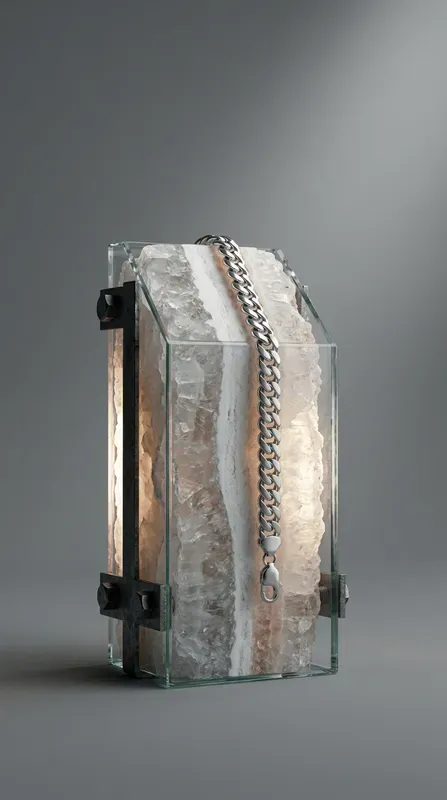 Geological Strata Glasscased Monoliths