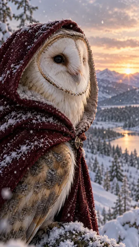 Cinematic Winter Animal Portraits