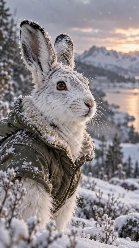 Cinematic Winter Animal Portraits
