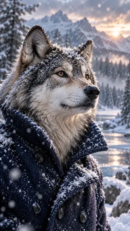 Cinematic Winter Animal Portraits