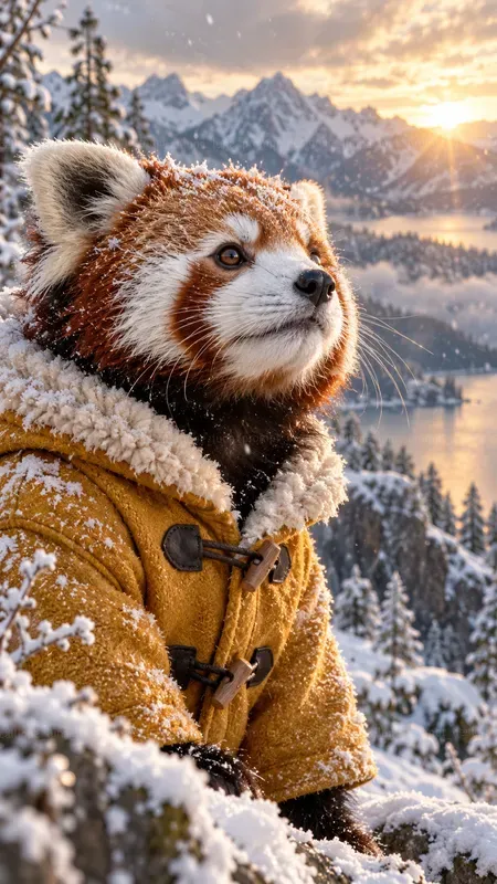 Cinematic Winter Animal Portraits