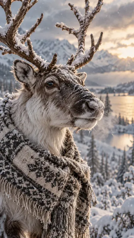 Cinematic Winter Animal Portraits