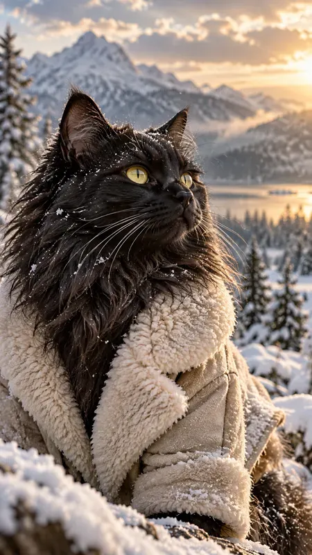 Cinematic Winter Animal Portraits