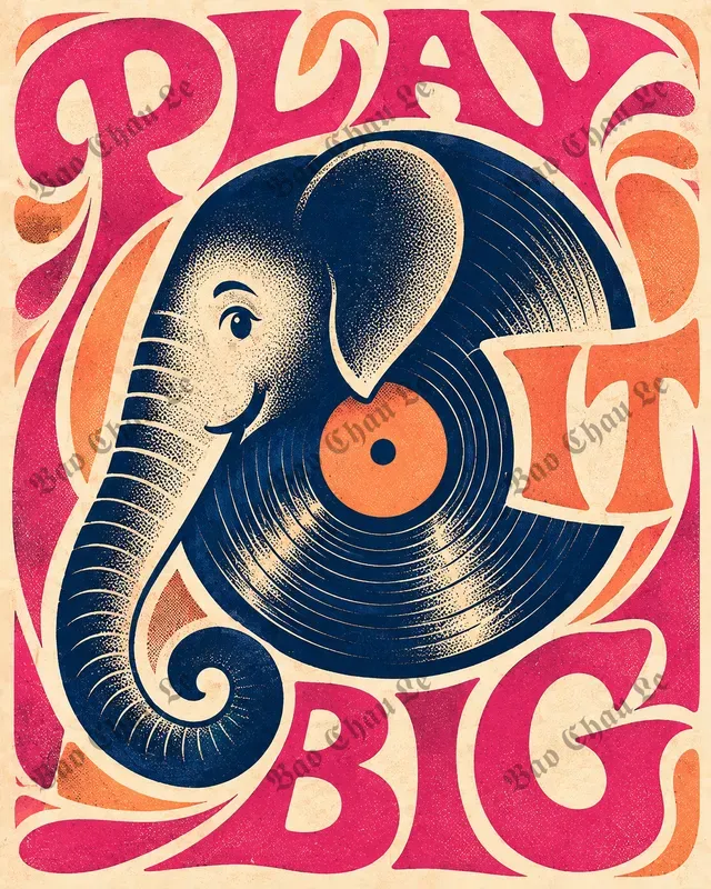Retro Rebus Fusion Posters