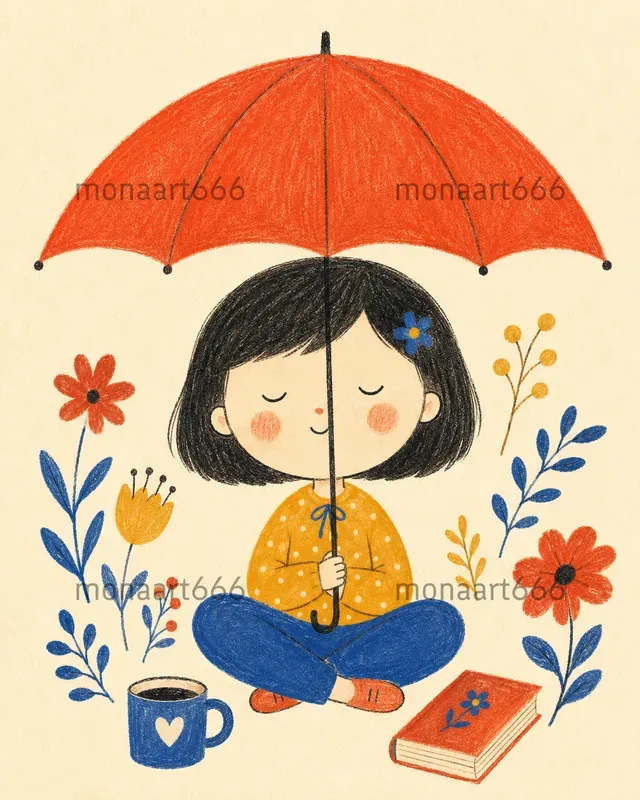 Whimsical Cozy Chibi Illustrations