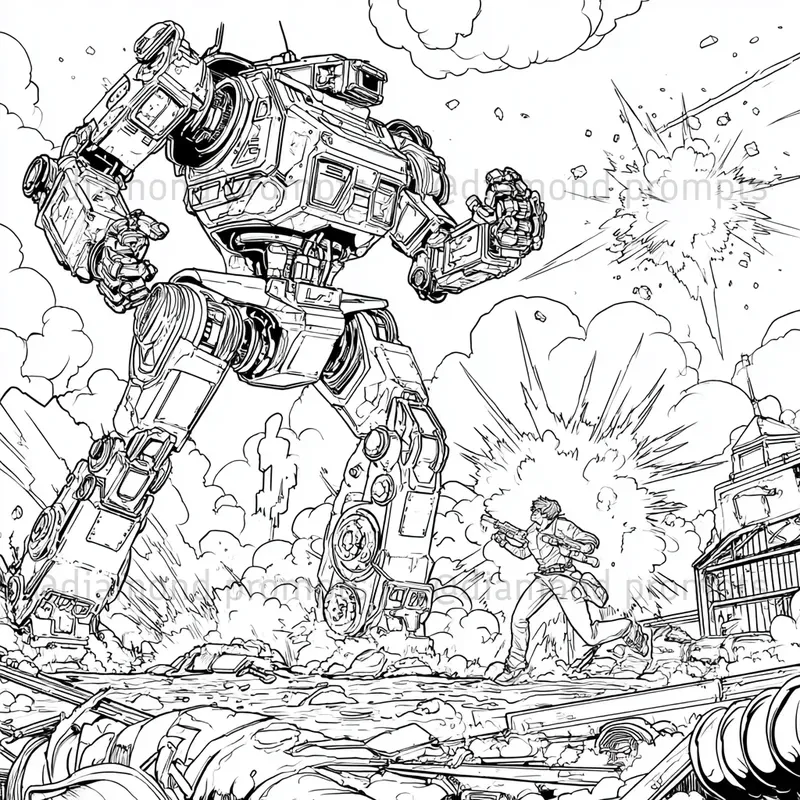 Urban Action Coloring Pages