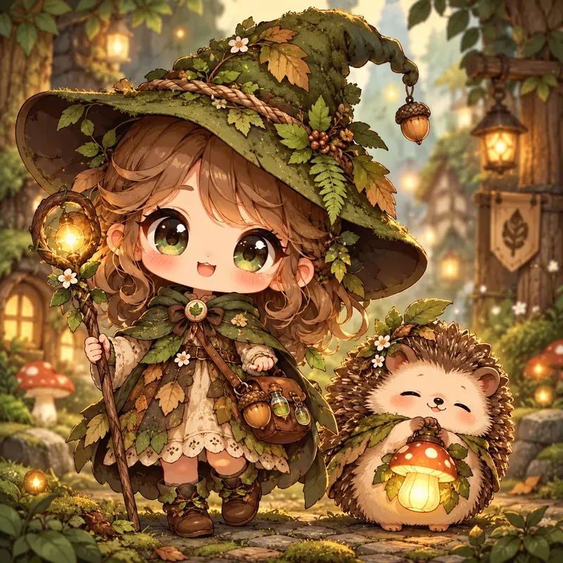 Cozy Chibi Forest Witch Collections