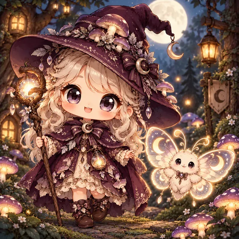 Cozy Chibi Forest Witch Collections