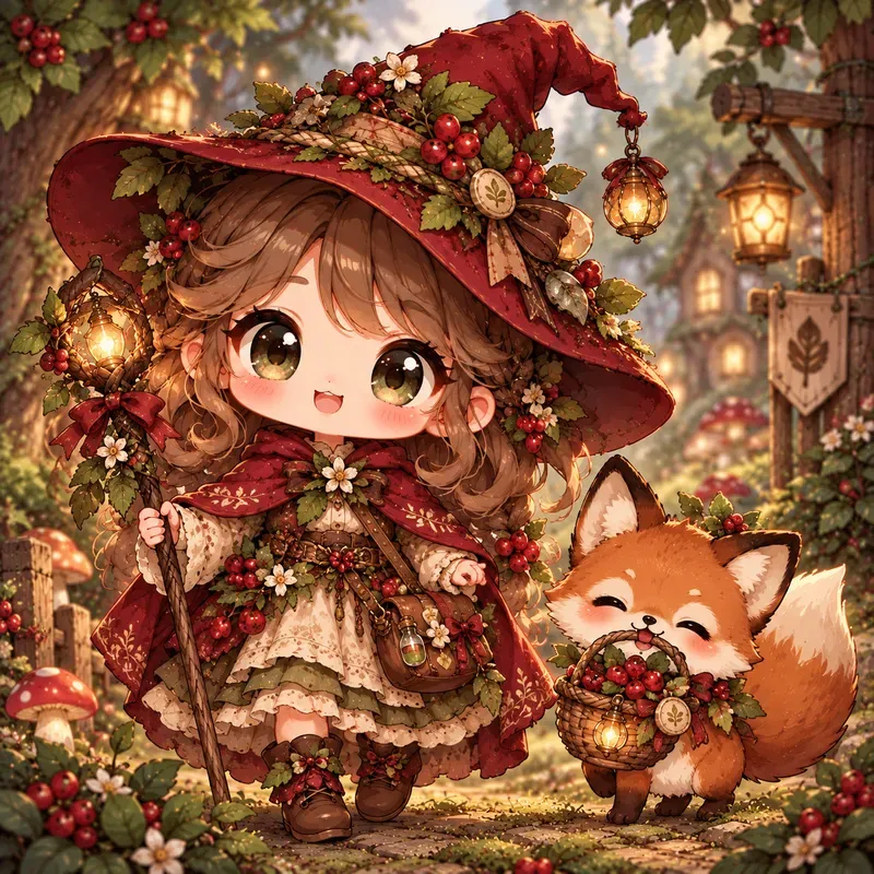 Cozy Chibi Forest Witch Collections