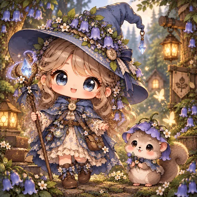 Cozy Chibi Forest Witch Collections