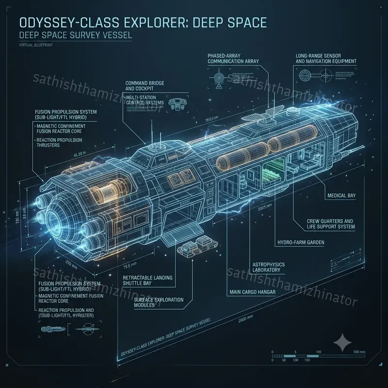 Futuristic 3D Blueprint Generator