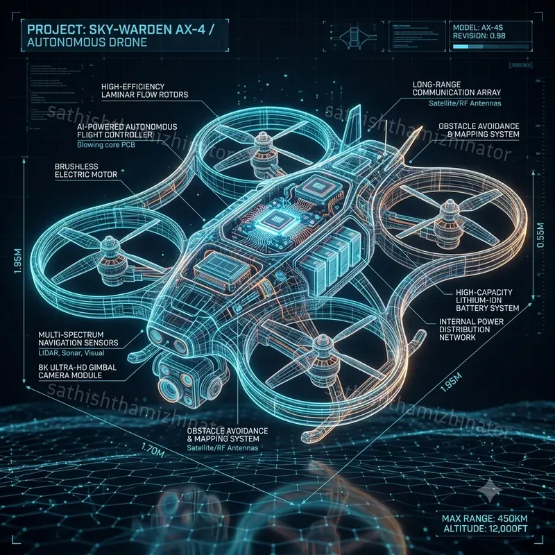 Futuristic 3D Blueprint Generator