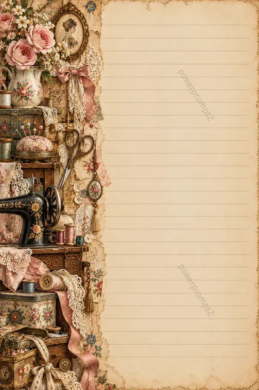Vintage Botanical Writing Pages