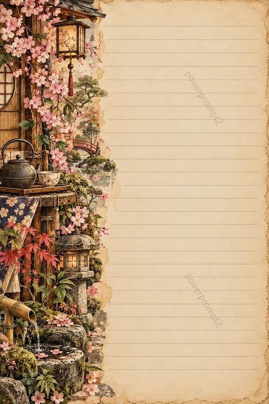 Vintage Botanical Writing Pages