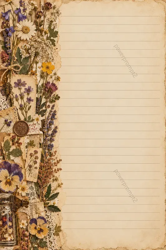 Vintage Botanical Writing Pages