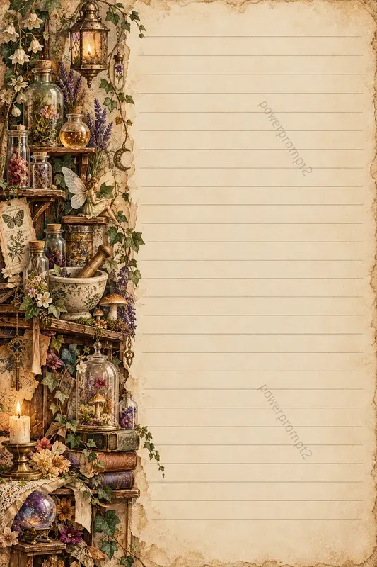Vintage Botanical Writing Pages