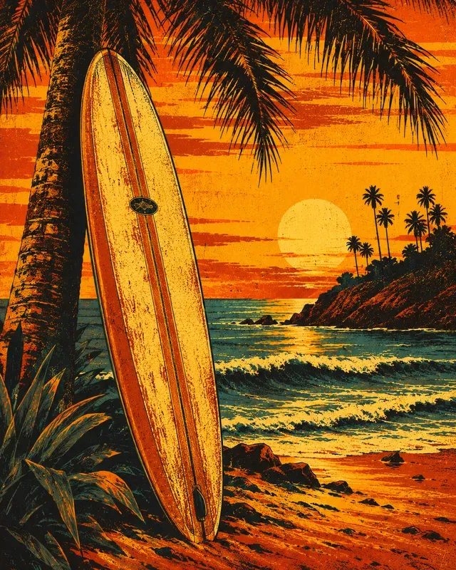 Retro Surf Style Apparel Graphics Pods