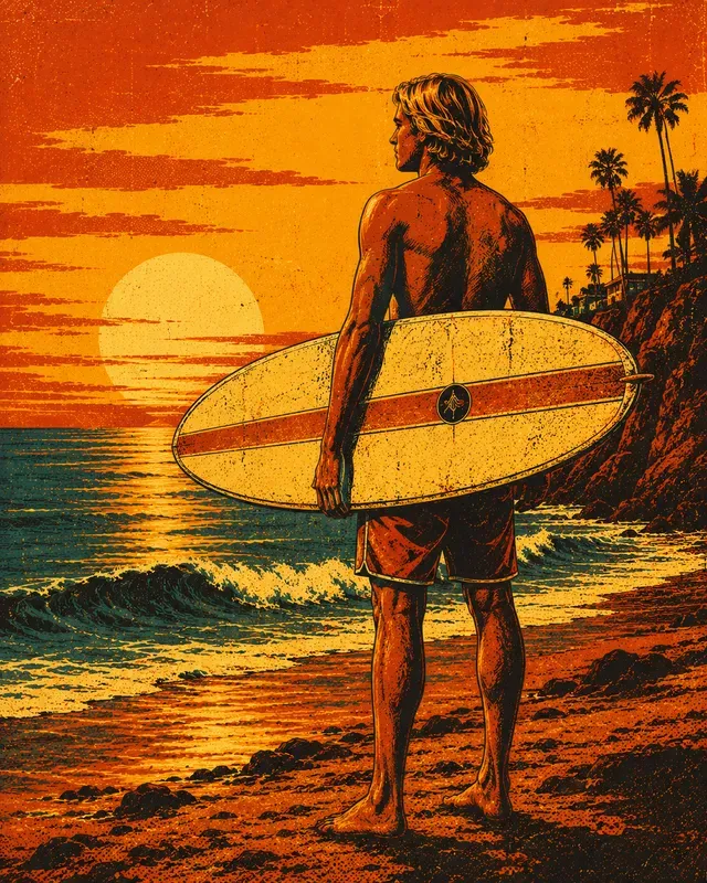 Retro Surf Style Apparel Graphics Pods