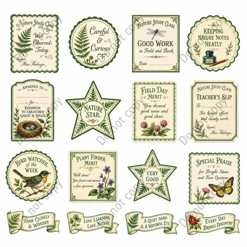 Reward Of Merit Card Sheets