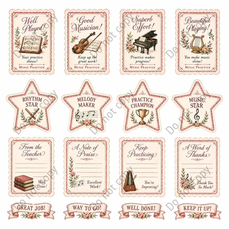 Reward Of Merit Card Sheets