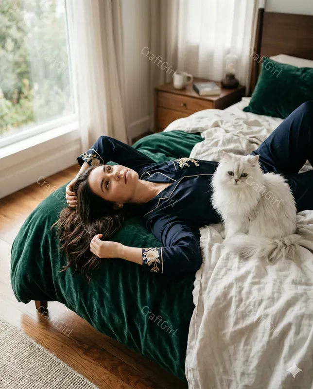 Cinematic Bedside Cats Loungewear