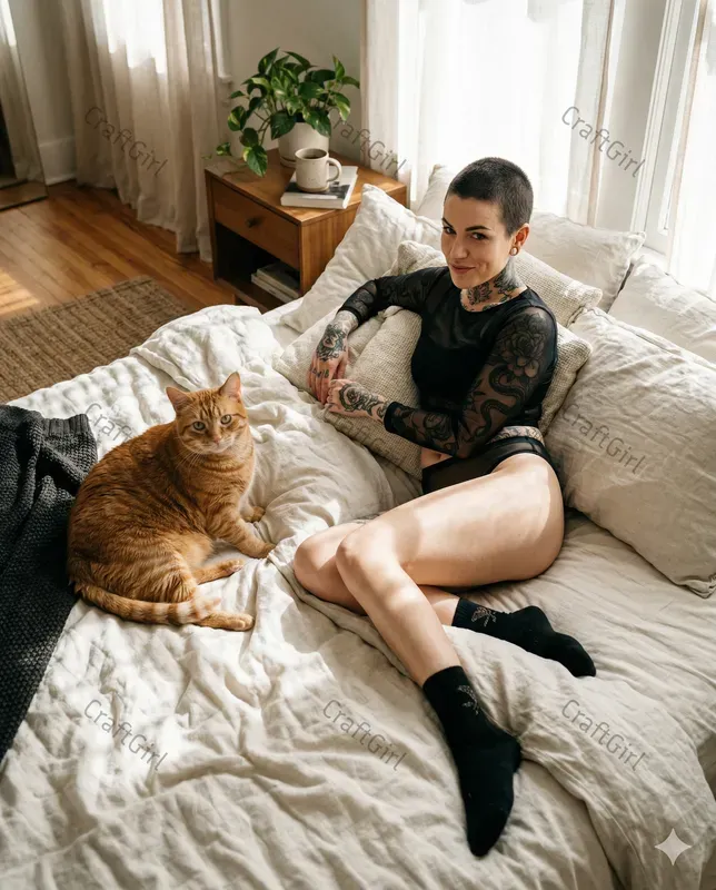 Cinematic Bedside Cats Loungewear