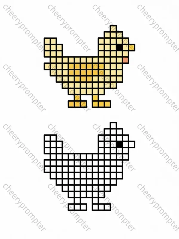 Pixel Art Coloring Worksheets