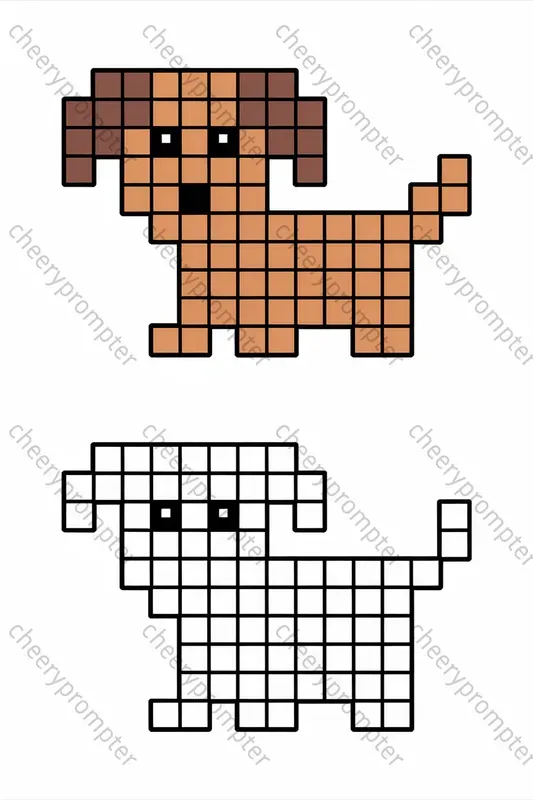 Pixel Art Coloring Worksheets