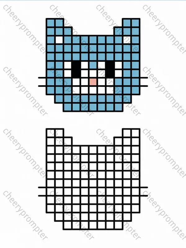 Pixel Art Coloring Worksheets