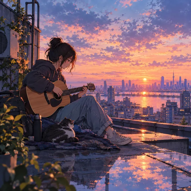 Lofi Anime Scenes Cozy Lofi Anime Girls