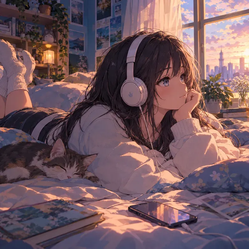 Lofi Anime Scenes Cozy Lofi Anime Girls