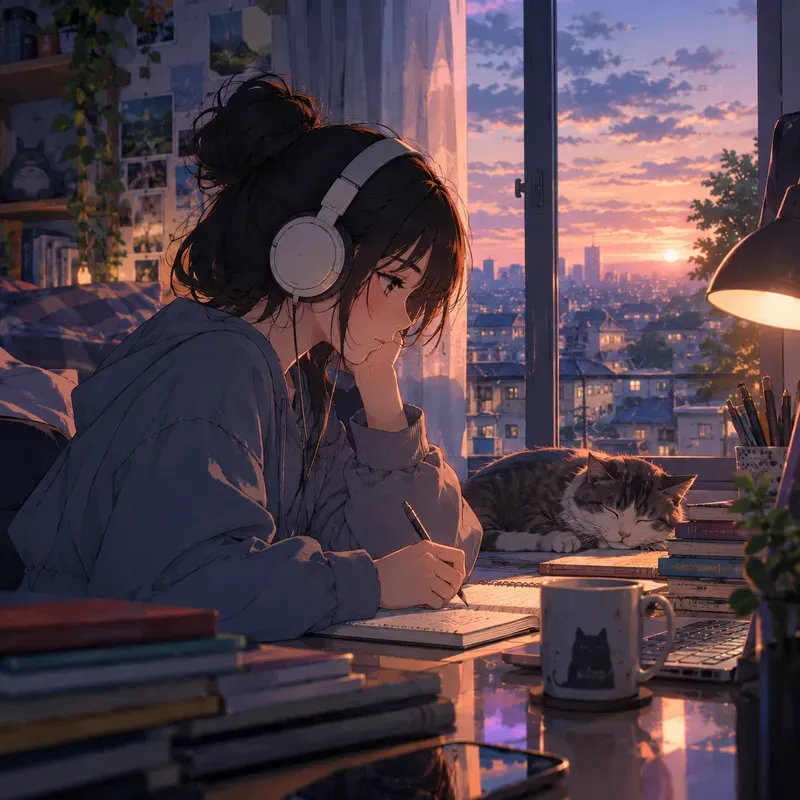 Lofi Anime Scenes Cozy Lofi Anime Girls
