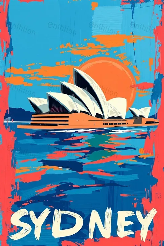 Bold Travel Poster Paint Art
