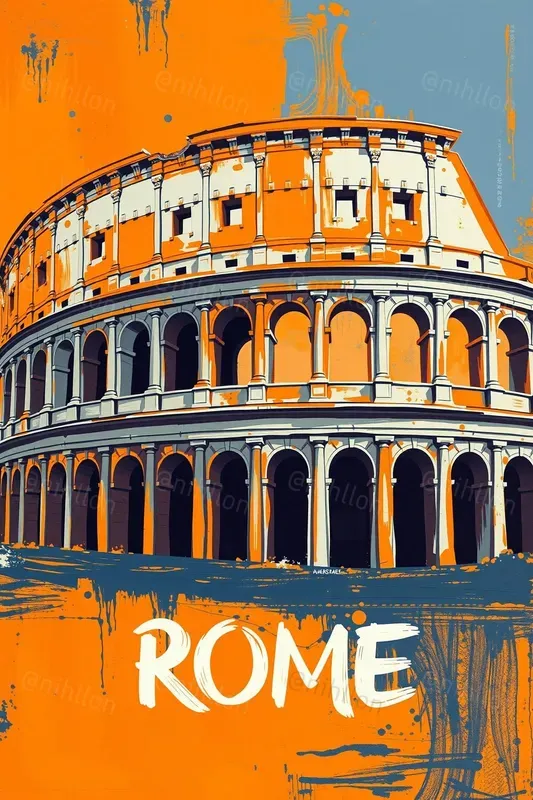Bold Travel Poster Paint Art