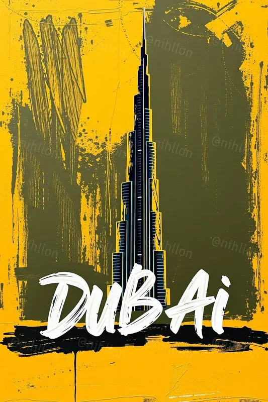 Bold Travel Poster Paint Art