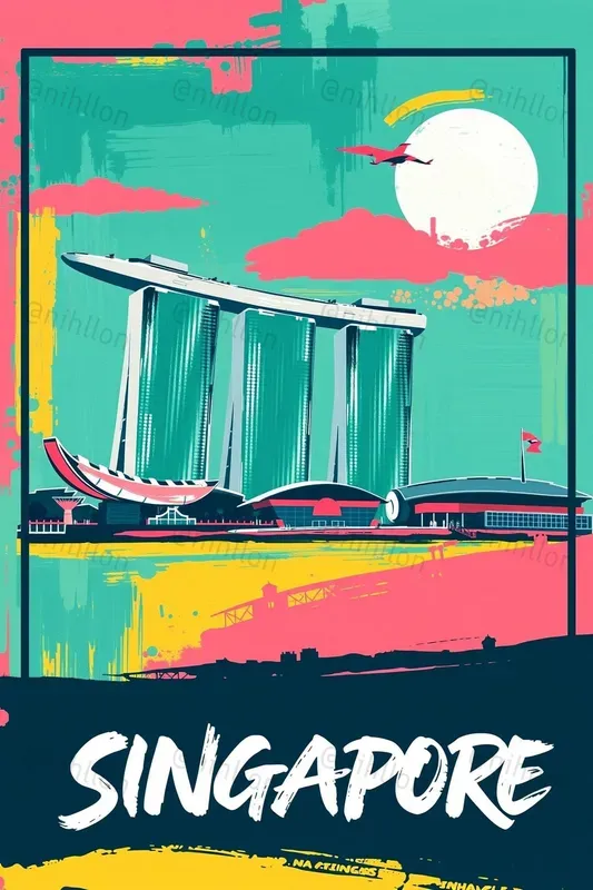 Bold Travel Poster Paint Art