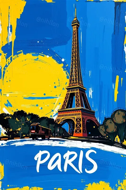 Bold Travel Poster Paint Art