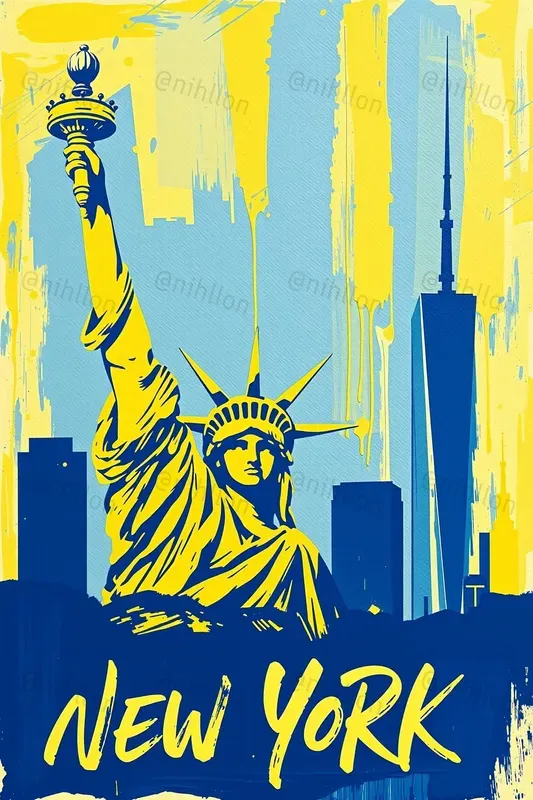 Bold Travel Poster Paint Art