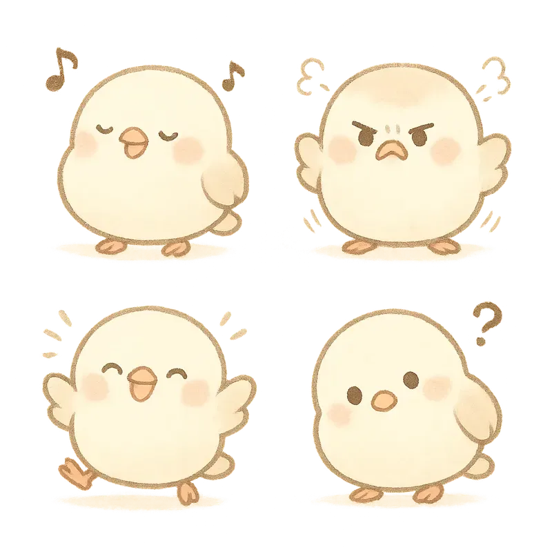 Cute Character Sticker Grid Packs