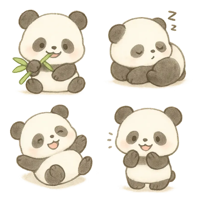 Cute Character Sticker Grid Packs